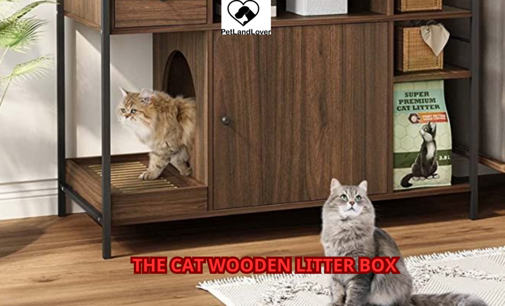 The Cat Wooden Litter Box