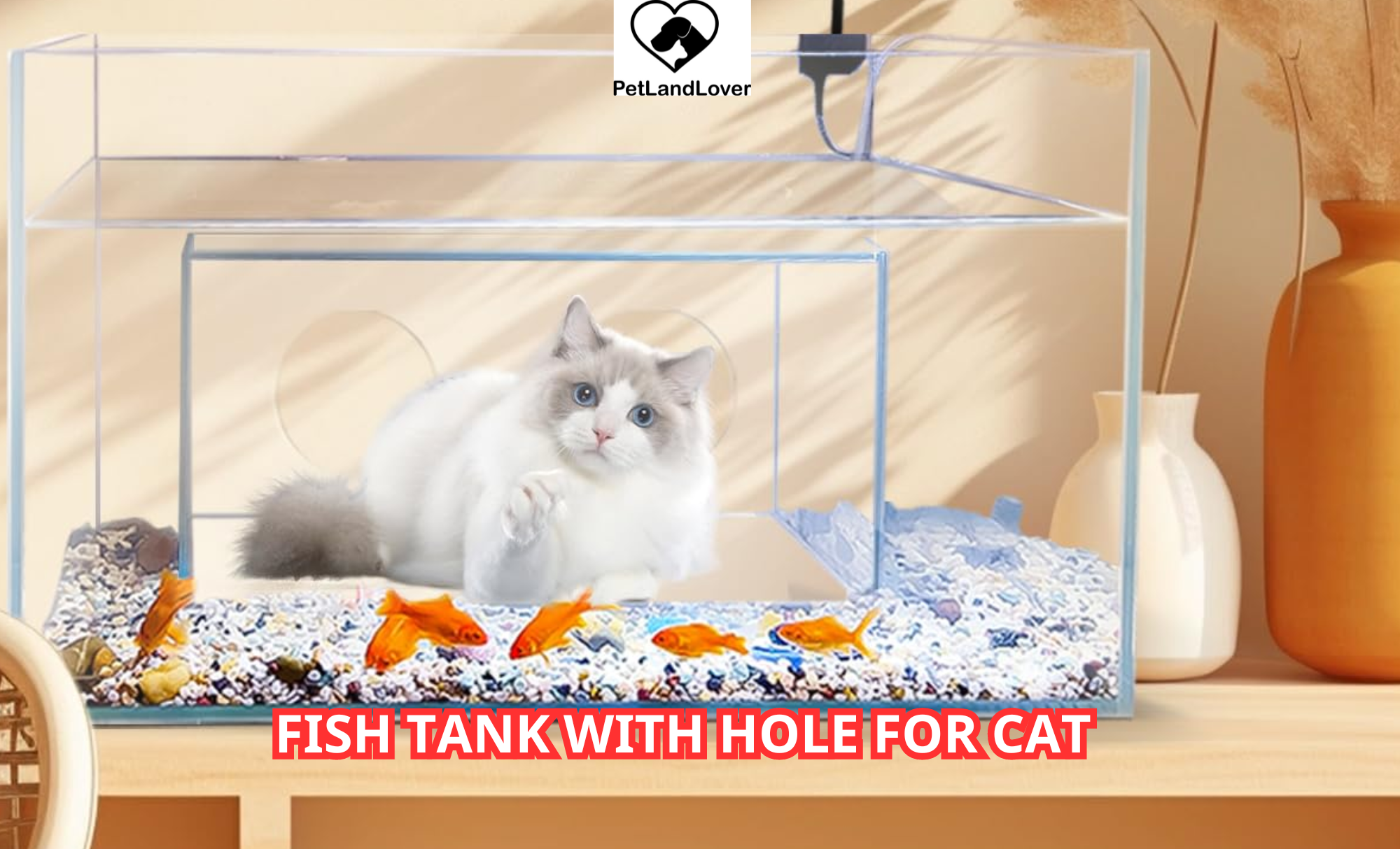 Fish Tank with Hole for Cat